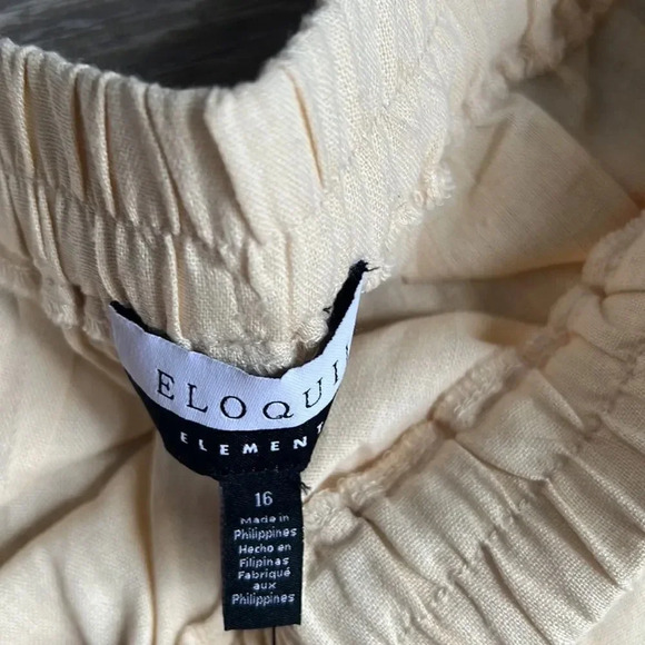 NEW ELOQUII Elements Women's Plus Size Linen Blend Jogger Pants - Picture 9 of 12